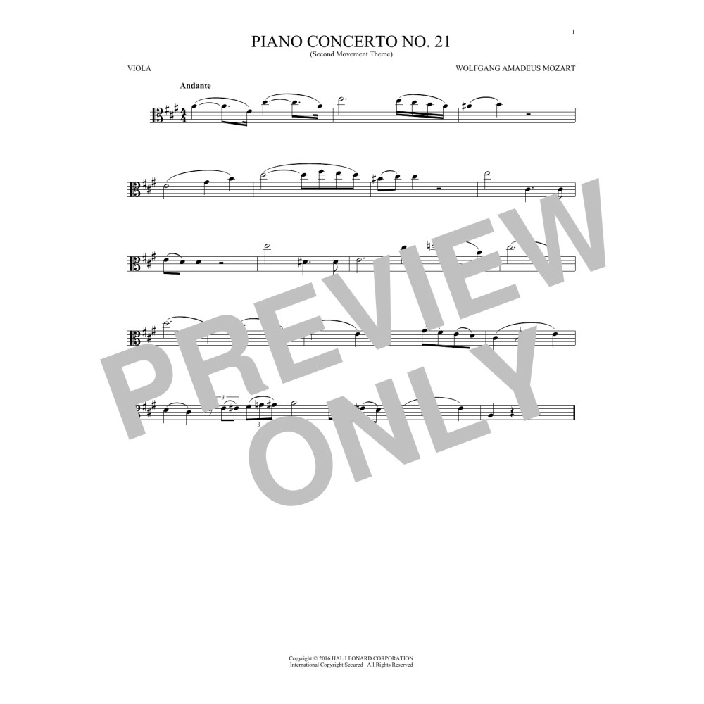 Piano Concerto No. 21 In C Major ("Elvira Madigan"), Second Movement Excerpt